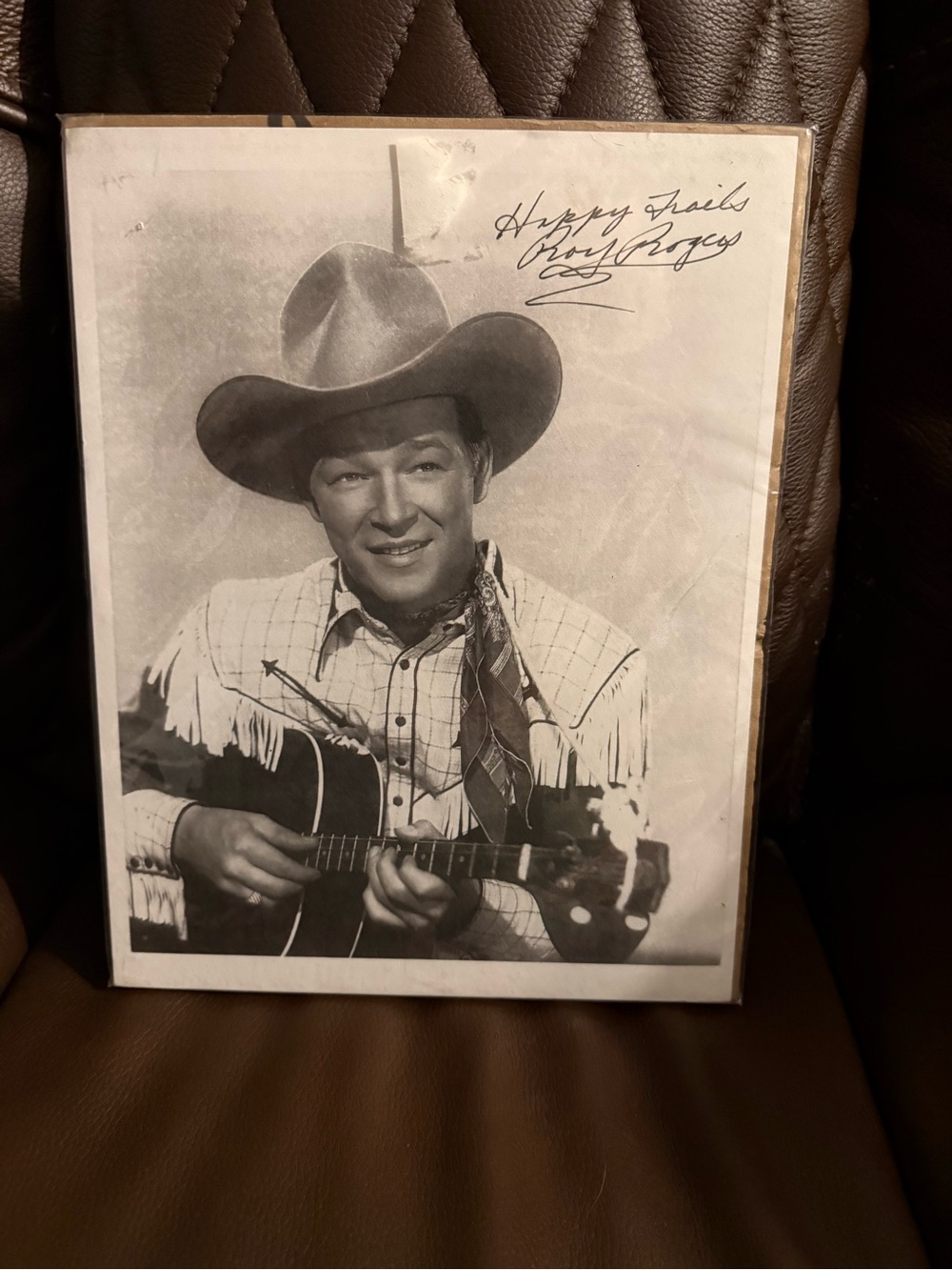 Source Unknown Black & White Roy Rogers Signed Photo Print